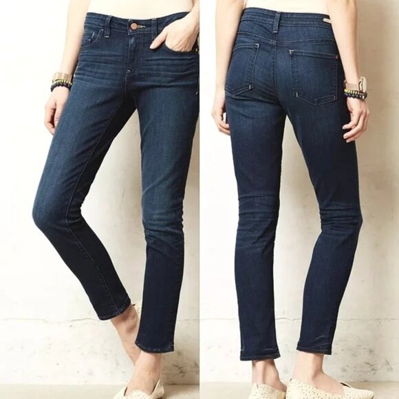 Anthropologie Pilcro Stet Slim Ankle Jean Distressed in Medium Wash Size 29 - Picture 1 of 12